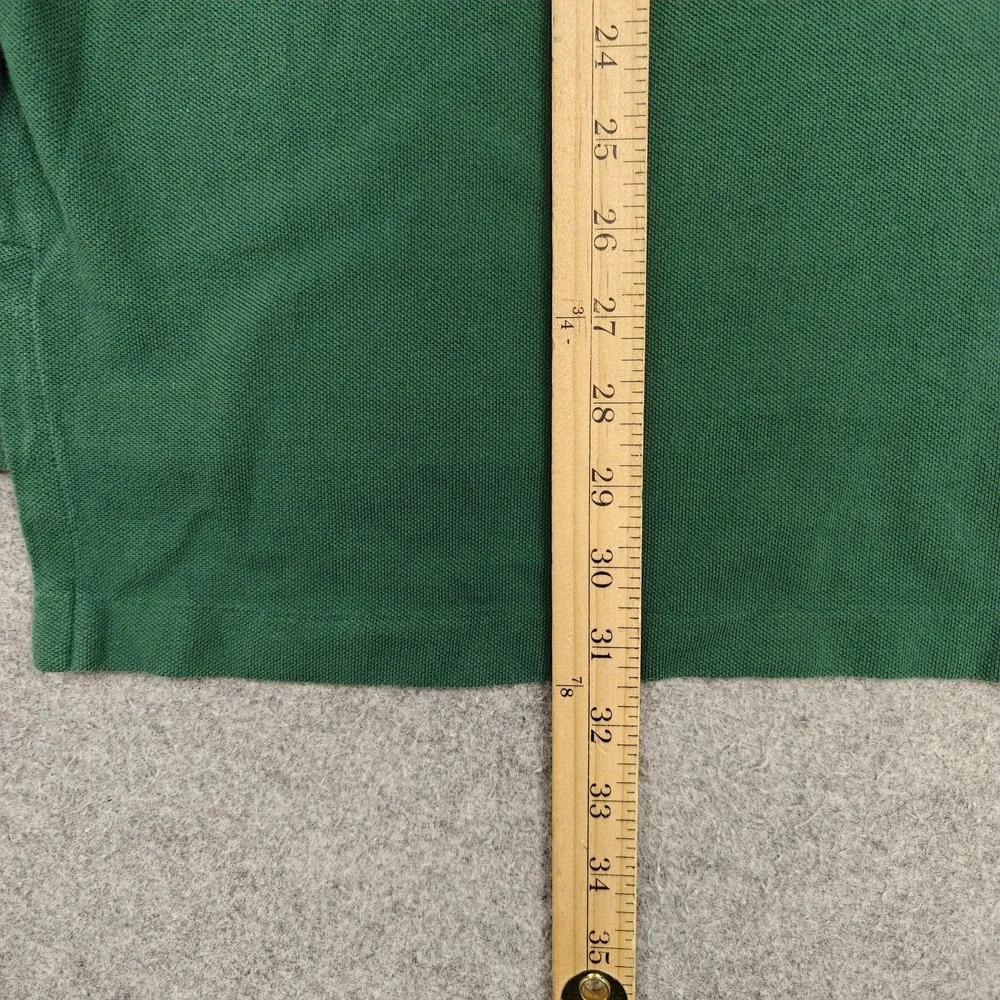 Polo Ralph Lauren Polo Shirt Mens 2XL Green 100% Cotton Long Sleeve Pony Logo